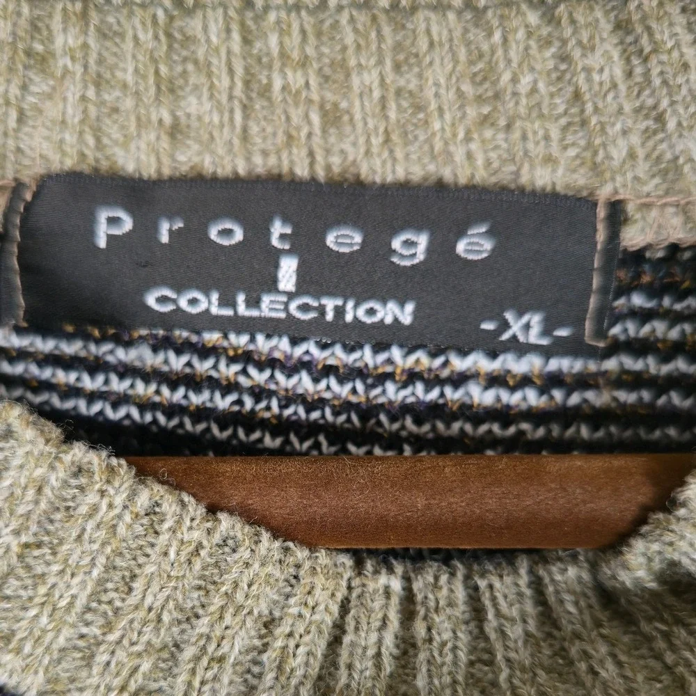 Protege‎ Collection Vintage 90s Geometric Block Knit Sweater Mens XL Made in USA